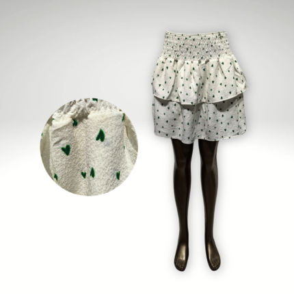 Mini suknja s volanima "Green Hearts"